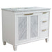 Bellaterra Home Trento 43" 2-Door 3-Drawer White Freestanding Vanity Set - Luxe Vanity & Tub