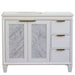 Bellaterra Home Trento 43" 2-Door 3-Drawer White Freestanding Vanity Set - Luxe Vanity & Tub