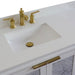 Bellaterra Home Trento 43" 2-Door 3-Drawer White Freestanding Vanity Set - Luxe Vanity & Tub