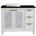 Bellaterra Home Trento 43" 2-Door 3-Drawer White Freestanding Vanity Set - Luxe Vanity & Tub