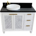 Bellaterra Home Trento 43" 2-Door 3-Drawer White Freestanding Vanity Set - Luxe Vanity & Tub