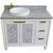 Bellaterra Home Trento 43" 2-Door 3-Drawer White Freestanding Vanity Set - Luxe Vanity & Tub