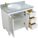 Bellaterra Home Trento 43" 2-Door 3-Drawer White Freestanding Vanity Set - Luxe Vanity & Tub