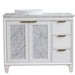 Bellaterra Home Trento 43" 2-Door 3-Drawer White Freestanding Vanity Set - Luxe Vanity & Tub