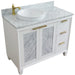 Bellaterra Home Trento 43" 2-Door 3-Drawer White Freestanding Vanity Set - Luxe Vanity & Tub