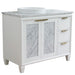 Bellaterra Home Trento 43" 2-Door 3-Drawer White Freestanding Vanity Set - Luxe Vanity & Tub