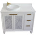 Bellaterra Home Trento 43" 2-Door 3-Drawer White Freestanding Vanity Set - Luxe Vanity & Tub