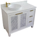 Bellaterra Home Trento 43" 2-Door 3-Drawer White Freestanding Vanity Set - Luxe Vanity & Tub