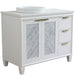 Bellaterra Home Trento 43" 2-Door 3-Drawer White Freestanding Vanity Set - Luxe Vanity & Tub