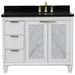 Bellaterra Home Trento 43" 2-Door 3-Drawer White Freestanding Vanity Set - Luxe Vanity & Tub