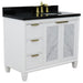 Bellaterra Home Trento 43" 2-Door 3-Drawer White Freestanding Vanity Set - Luxe Vanity & Tub