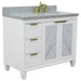 Bellaterra Home Trento 43" 2-Door 3-Drawer White Freestanding Vanity Set - Luxe Vanity & Tub