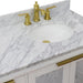 Bellaterra Home Trento 43" 2-Door 3-Drawer White Freestanding Vanity Set - Luxe Vanity & Tub