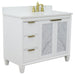 Bellaterra Home Trento 43" 2-Door 3-Drawer White Freestanding Vanity Set - Luxe Vanity & Tub