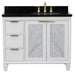 Bellaterra Home Trento 43" 2-Door 3-Drawer White Freestanding Vanity Set - Luxe Vanity & Tub