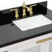 Bellaterra Home Trento 43" 2-Door 3-Drawer White Freestanding Vanity Set - Luxe Vanity & Tub