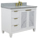 Bellaterra Home Trento 43" 2-Door 3-Drawer White Freestanding Vanity Set - Luxe Vanity & Tub