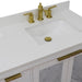 Bellaterra Home Trento 43" 2-Door 3-Drawer White Freestanding Vanity Set - Luxe Vanity & Tub