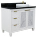 Bellaterra Home Trento 43" 2-Door 3-Drawer White Freestanding Vanity Set - Luxe Vanity & Tub