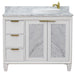 Bellaterra Home Trento 43" 2-Door 3-Drawer White Freestanding Vanity Set - Luxe Vanity & Tub