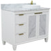 Bellaterra Home Trento 43" 2-Door 3-Drawer White Freestanding Vanity Set - Luxe Vanity & Tub