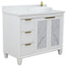 Bellaterra Home Trento 43" 2-Door 3-Drawer White Freestanding Vanity Set - Luxe Vanity & Tub