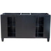 Bellaterra Home Trento 60" 4-Door 3-Drawer Black Freestanding Double Vanity Base - Luxe Vanity & Tub