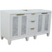 Bellaterra Home Trento 60" 4-Door 3-Drawer White Freestanding Double Vanity Base - Luxe Vanity & Tub