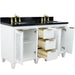 Bellaterra Home Trento 61" 4-Door 3-Drawer White Freestanding Vanity Set - Luxe Vanity & Tub