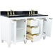 Bellaterra Home Trento 61" 4-Door 3-Drawer White Freestanding Vanity Set - Luxe Vanity & Tub