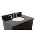 Bellaterra Home Urban 31" 1-Door 2-Drawer Silvery Brown Freestanding Vanity Set With Ceramic Undermount Oval Sink and Black Galaxy Top - Luxe Vanity & Tub