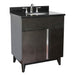 Bellaterra Home Urban 31" 1-Door 2-Drawer Silvery Brown Freestanding Vanity Set With Ceramic Undermount Oval Sink and Black Galaxy Top - Luxe Vanity & Tub