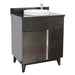 Bellaterra Home Urban 31" 1-Door 2-Drawer Silvery Brown Freestanding Vanity Set With Ceramic Vessel Sink and Black Galaxy Top - Luxe Vanity & Tub