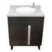 Bellaterra Home Urban 31" 1-Door 2-Drawer Silvery Brown Freestanding Vanity Set With Ceramic Vessel Sink and Gray Granite Top - Luxe Vanity & Tub