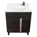 Bellaterra Home Urban 31" 1-Door 2-Drawer Silvery Brown Freestanding Vanity Set With Ceramic Vessel Sink and White Quartz Top - Luxe Vanity & Tub