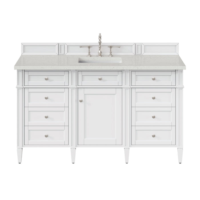 Brittany 60" Single Bathroom Vanity in Bright White