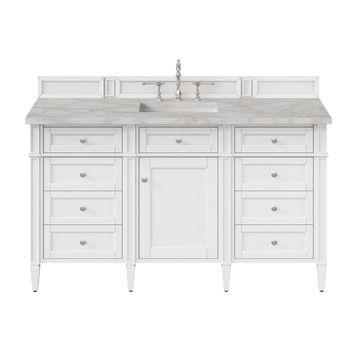 Brittany 60" Single Bathroom Vanity in Bright White