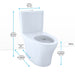 TOTO Aquia IV 0.9 / 1.28 GPF Dual Flush Two Piece Elongated Toilet with Push Button Flush - Luxe Vanity & Tub