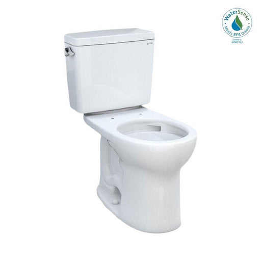 TOTO Drake 1.28 GPF Two Piece Round Chair Height Toilet with Left Hand Lever - Luxe Vanity & Tub