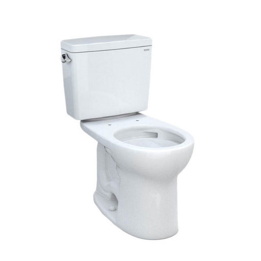 TOTO Drake 1.28 GPF Two Piece Round Chair Height Toilet with Left Hand Lever - Luxe Vanity & Tub