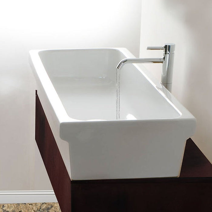 Brant Point Collection Nantucket Sinks Rectangle White Fireclay Vessel Sink Canal35-90