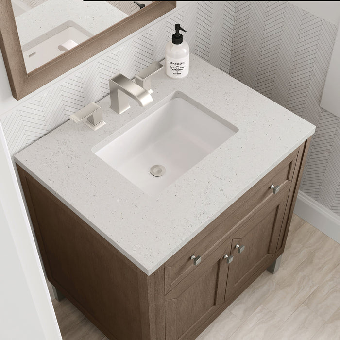 Chicago 30" Single Bathroom Vanity Whitewashed Walnut