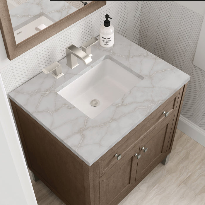 Chicago 30" Single Bathroom Vanity Whitewashed Walnut