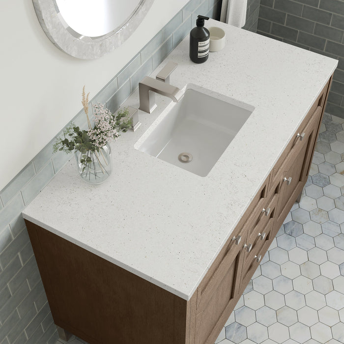 Chicago 48" Single Bathroom Vanity in Whitewashed Walnut