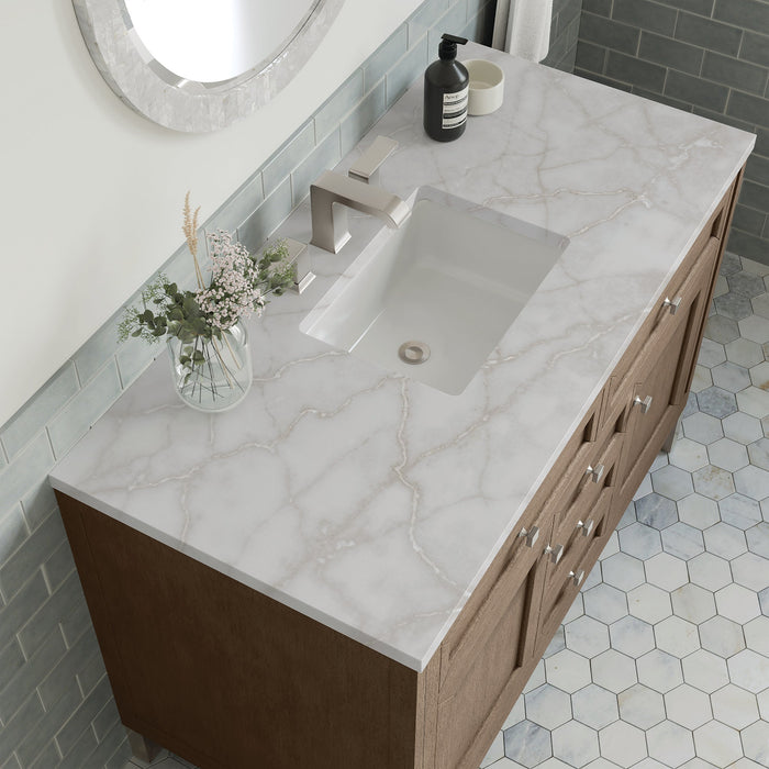 Chicago 48" Single Bathroom Vanity in Whitewashed Walnut