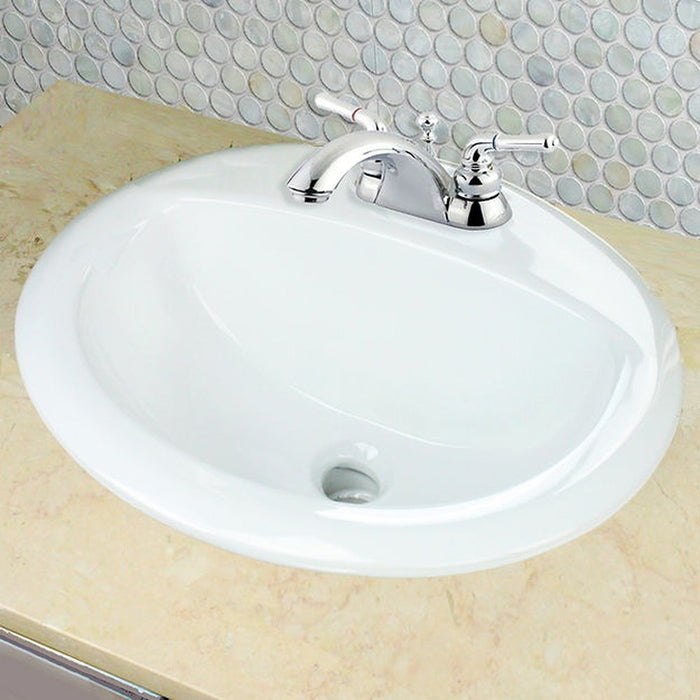 Great Point Collection Nantucket Sinks 20.25 Inch Drop-In Ceramic Vanity Sink DI2017-4