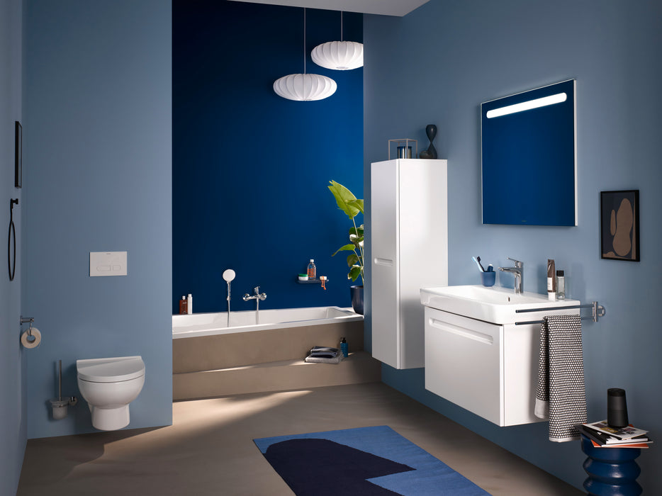 Duravit No. 1 60" x 30" Three Wall Alcove Acrylic Soaking Tub with Right Drain and Overflow - Luxe Vanity & Tub