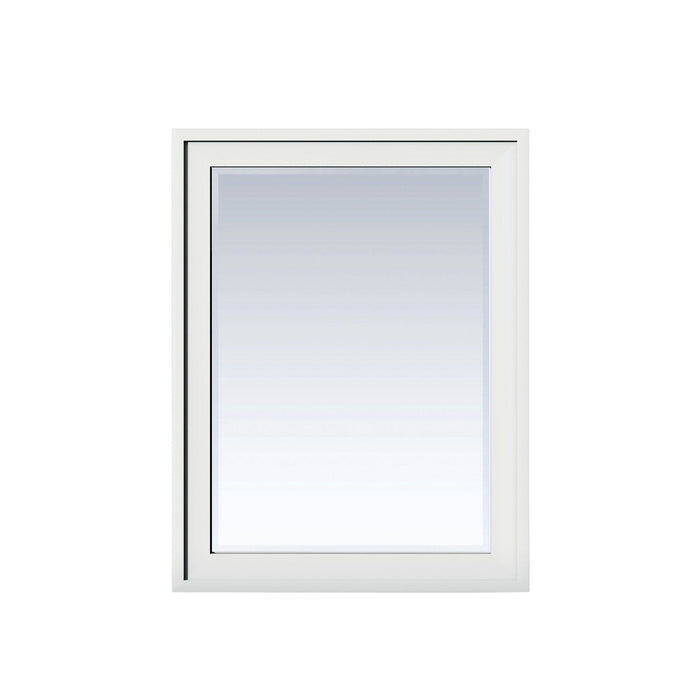 30" Addison Rectangular Mirror, Glossy White - Luxe Vanity & Tub