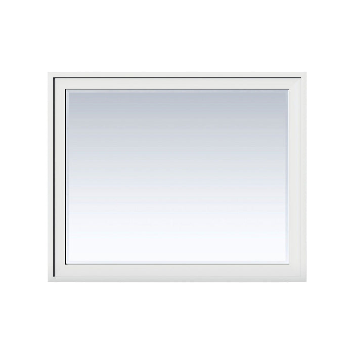 48" Addison Rectangular Mirror, Glossy White - Luxe Vanity & Tub