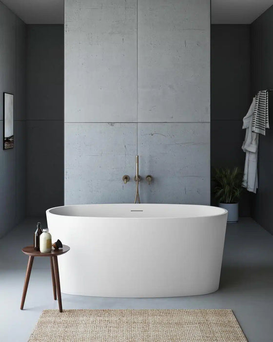 Mira 59" Freestanding Soaking Bathtub in White Matte